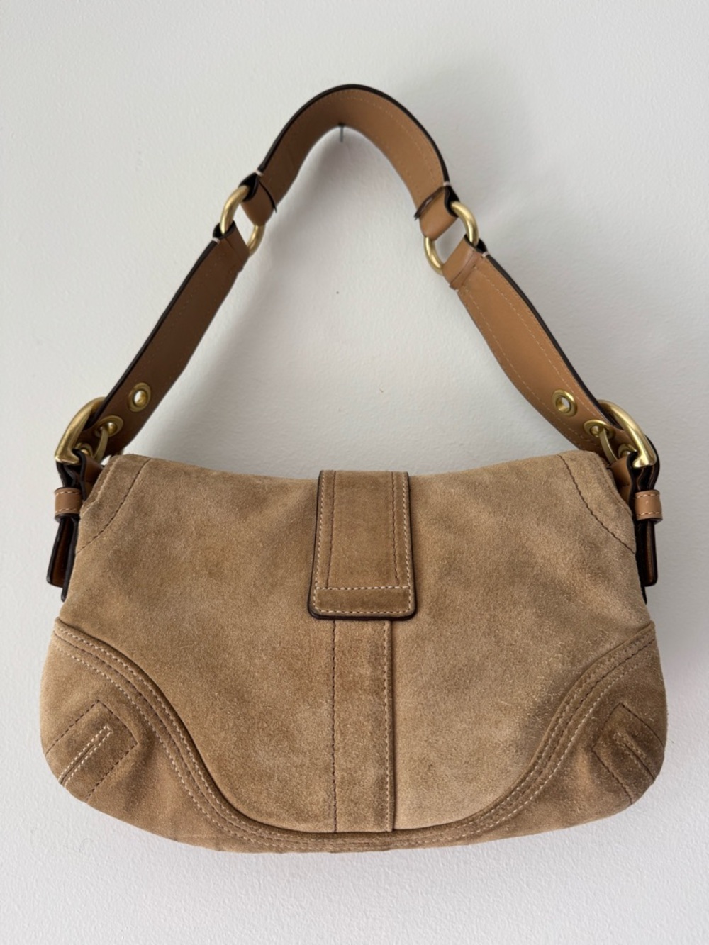 Vintage Y2K Coach Mini Tan Soho Shoulder Bag - Picture 5 of 10